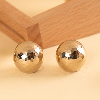 32mm Round Ball Brass Cabinet Handle Hammered Texture Drawer Wardrobe Cupboard Furniture Knob