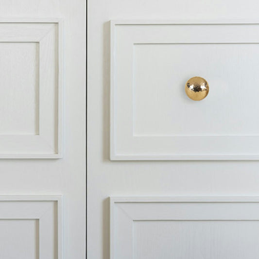 18mm Stylish Hammered Texture Brass Cabinet Handle Drawer Wardrobe Cupboard Round Ball Handle