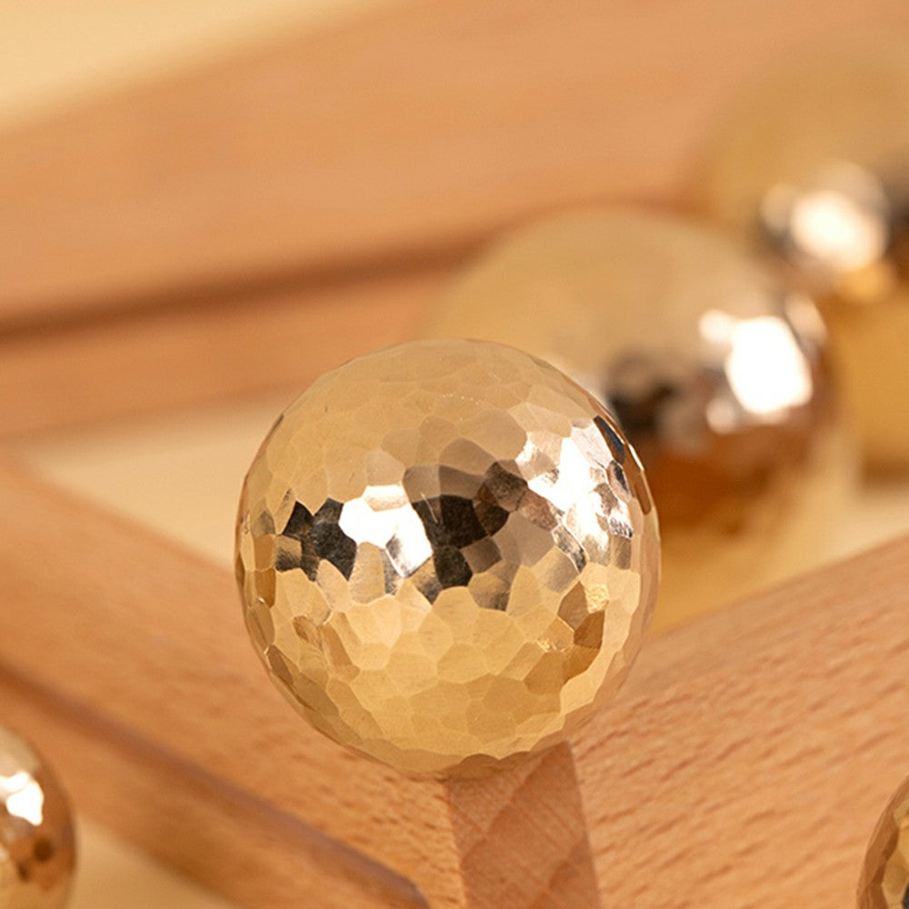 18mm Stylish Hammered Texture Brass Cabinet Handle Drawer Wardrobe Cupboard Round Ball Handle
