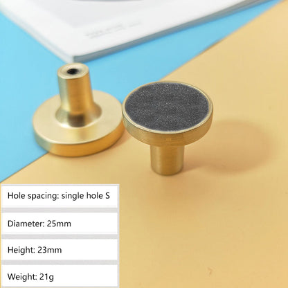 Zinc Alloy Shell Marble Texture Furniture Round Handle Drawer Wardrobe Cabinet Door Knob, 22mm Screw