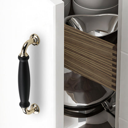 Metal Cabinet Pulls Handles with 22mm Screw, 128 Hole Distance, Aluminum Alloy Wardrobe Drawer Pulls