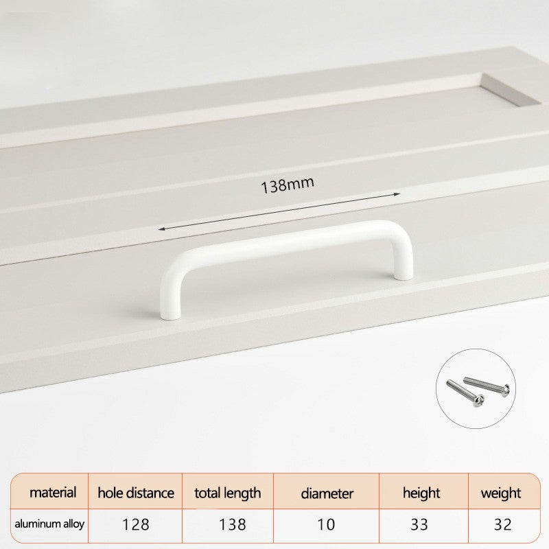 Aluminum Alloy Cabinet Pulls Handles with 22mm Screw, Wardrobe Drawer Hardware Metal Pulls