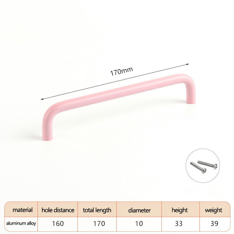 Aluminum Alloy Cabinet Pulls Handles with 22mm Screw, Wardrobe Drawer Hardware Metal Pulls