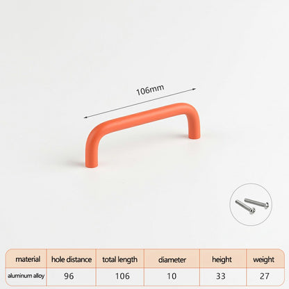 Aluminum Alloy Cabinet Pulls Handles with 22mm Screw, Wardrobe Drawer Hardware Metal Pulls