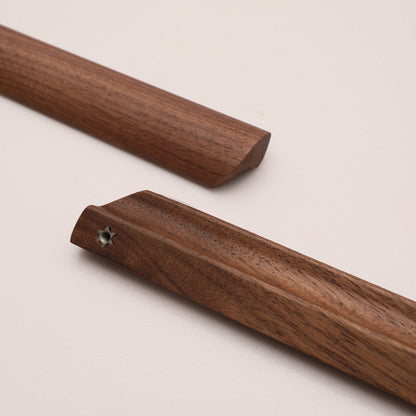 Black Walnut Cabinet Pulls Handle 22mm Screw Cupboard Wardrobe Wooden Pulls