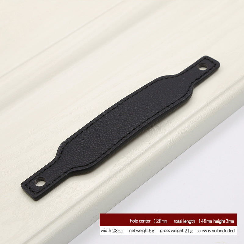 PU Leather Cabinet Handles Pulls Anti-Collision Closet Drawer Pulls (without Screw)