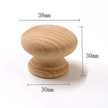 Wooden Cabinet Pulls Handle Drawer Wardrobe Small Pulls Knob with 27mm Screw