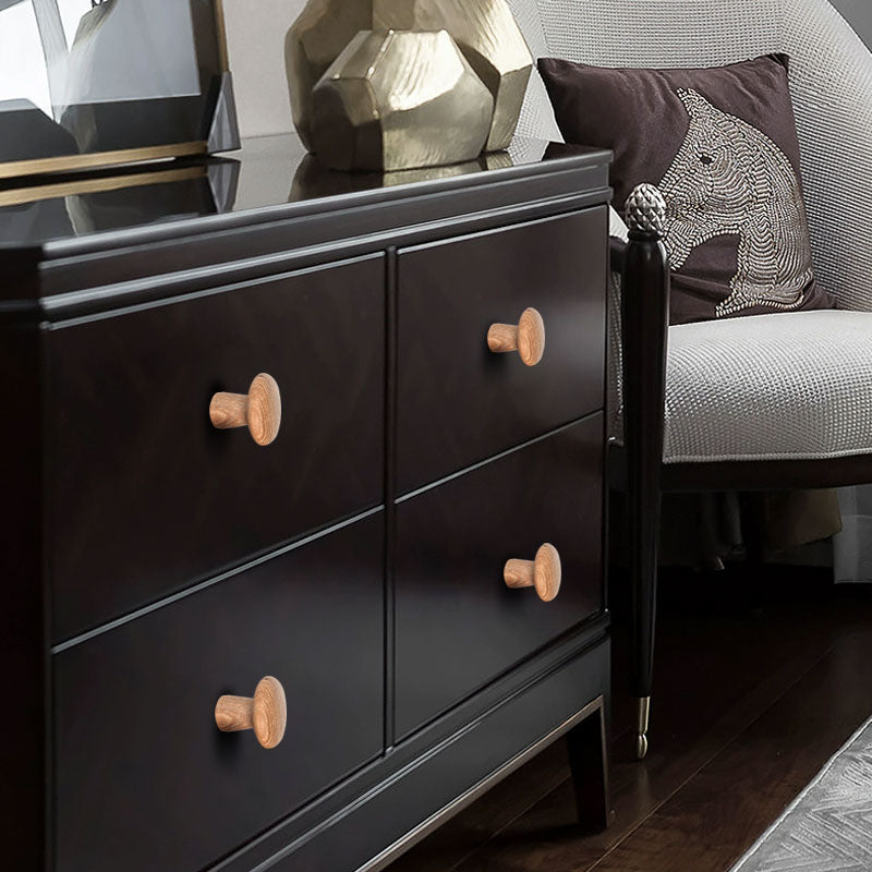 Wooden Cabinet Pulls Handle Drawer Wardrobe Small Pulls Knob with 27mm Screw