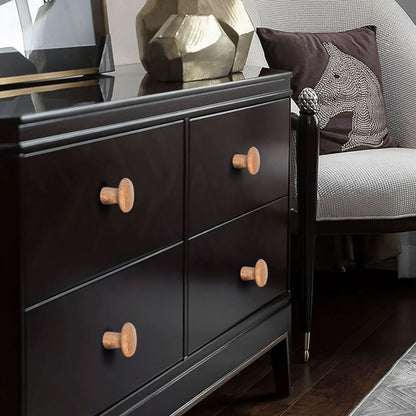Wooden Cabinet Pulls Handle Drawer Wardrobe Small Pulls Knob with 27mm Screw