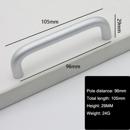 Solid Aluminium Alloy Furniture Door Handle Cabinet Cupboard Pull Knob, Screw Size: 4*22mm