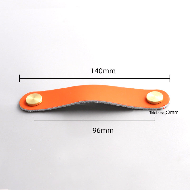 Nordic Style Cabinet Handles Pulls PU Leather Anti-Collision Drawer Pulls with 22mm Screw