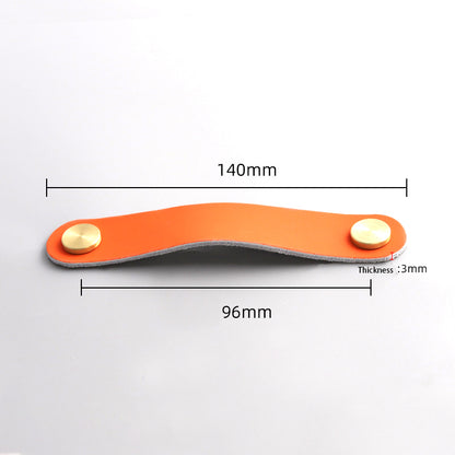 Nordic Style Cabinet Handles Pulls PU Leather Anti-Collision Drawer Pulls with 22mm Screw