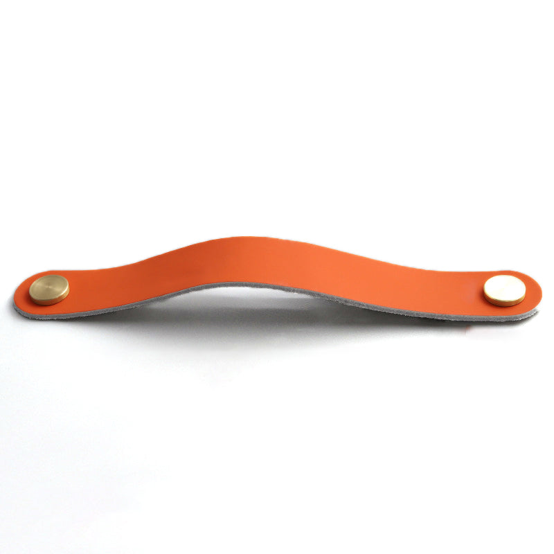 Nordic Style Cabinet Handles Pulls PU Leather Anti-Collision Drawer Pulls with 22mm Screw