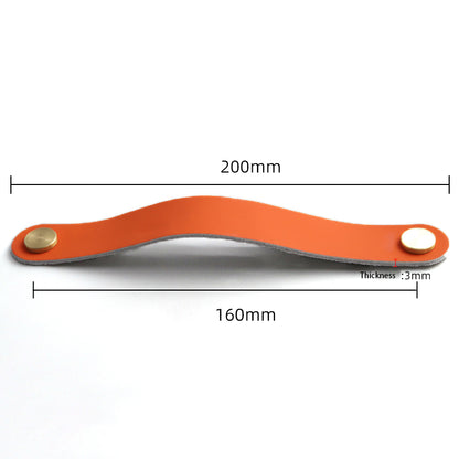 Nordic Style Cabinet Handles Pulls PU Leather Anti-Collision Drawer Pulls with 22mm Screw