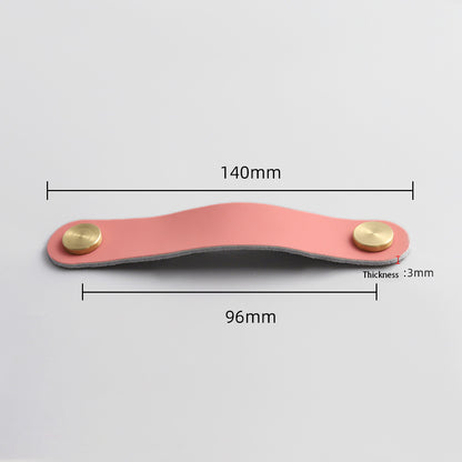 Nordic Style Cabinet Handles Pulls PU Leather Anti-Collision Drawer Pulls with 22mm Screw