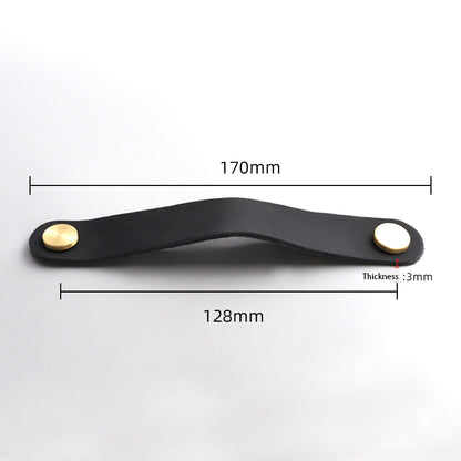 Nordic Style Cabinet Handles Pulls PU Leather Anti-Collision Drawer Pulls with 22mm Screw