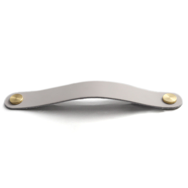 Nordic Style Cabinet Handles Pulls PU Leather Anti-Collision Drawer Pulls with 22mm Screw