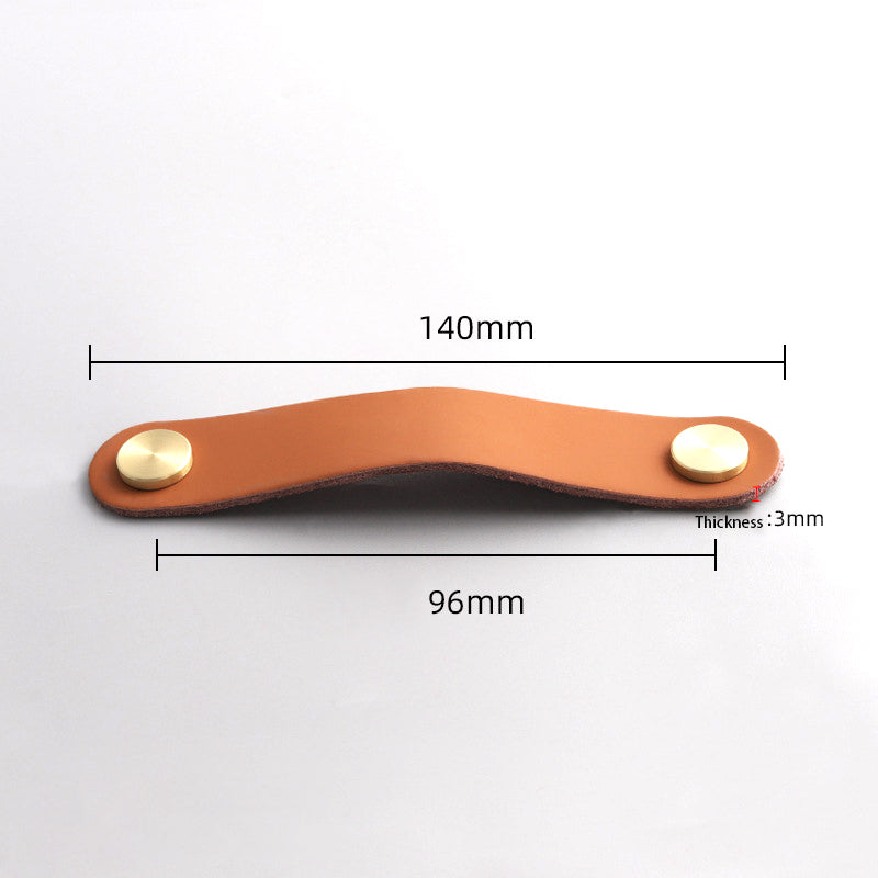 Nordic Style Cabinet Handles Pulls PU Leather Anti-Collision Drawer Pulls with 22mm Screw