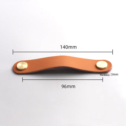 Nordic Style Cabinet Handles Pulls PU Leather Anti-Collision Drawer Pulls with 22mm Screw