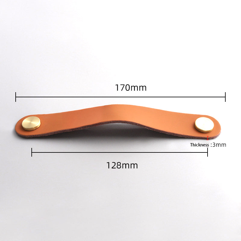 Nordic Style Cabinet Handles Pulls PU Leather Anti-Collision Drawer Pulls with 22mm Screw