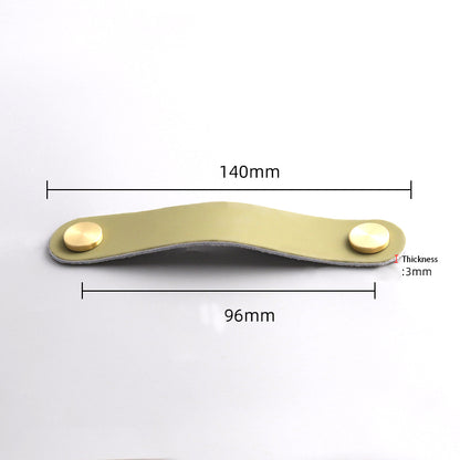 Nordic Style Cabinet Handles Pulls PU Leather Anti-Collision Drawer Pulls with 22mm Screw