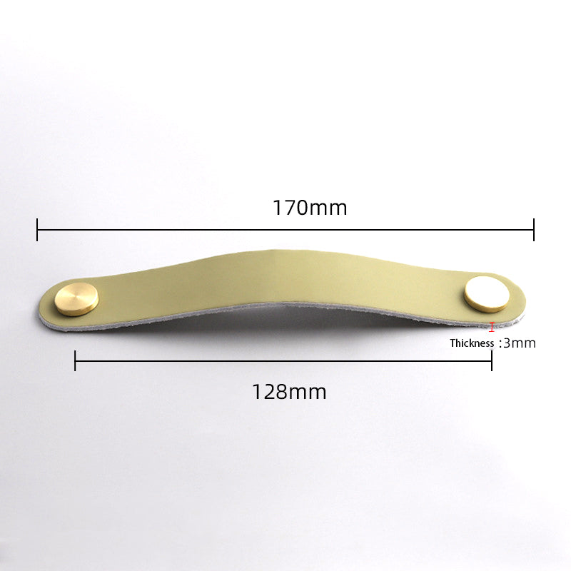 Nordic Style Cabinet Handles Pulls PU Leather Anti-Collision Drawer Pulls with 22mm Screw