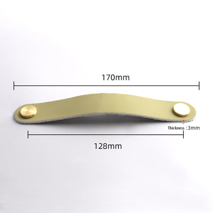 Nordic Style Cabinet Handles Pulls PU Leather Anti-Collision Drawer Pulls with 22mm Screw
