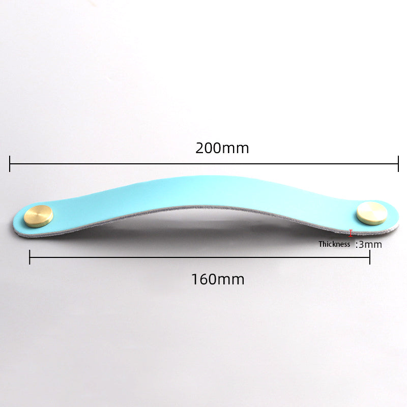 Nordic Style Cabinet Handles Pulls PU Leather Anti-Collision Drawer Pulls with 22mm Screw