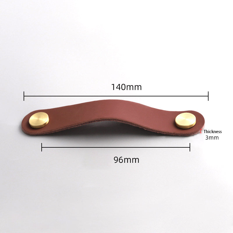 Nordic Style Cabinet Handles Pulls PU Leather Anti-Collision Drawer Pulls with 22mm Screw