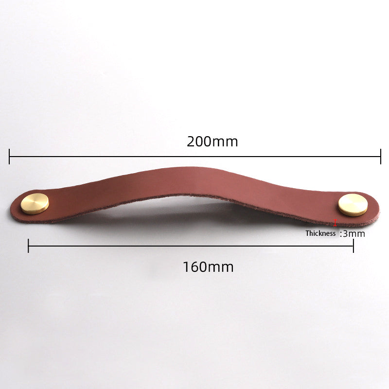 Nordic Style Cabinet Handles Pulls PU Leather Anti-Collision Drawer Pulls with 22mm Screw