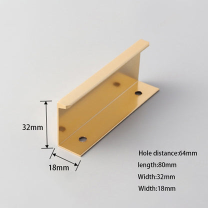 Aluminum Alloy Cabinet Pulls Handles Embedded Wardrobe Drawer Metal Pulls with 15mm Self-Tapping Screw