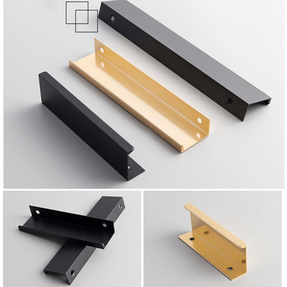 Aluminum Alloy Cabinet Pulls Handles Embedded Wardrobe Drawer Metal Pulls with 15mm Self-Tapping Screw