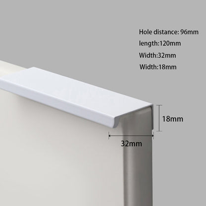 Aluminum Alloy Cabinet Pulls Handles Embedded Wardrobe Drawer Metal Pulls with 15mm Self-Tapping Screw
