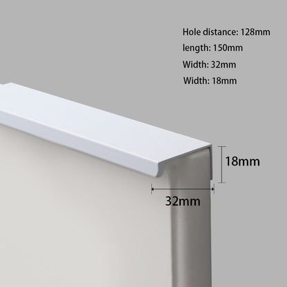Aluminum Alloy Cabinet Pulls Handles Embedded Wardrobe Drawer Metal Pulls with 15mm Self-Tapping Screw