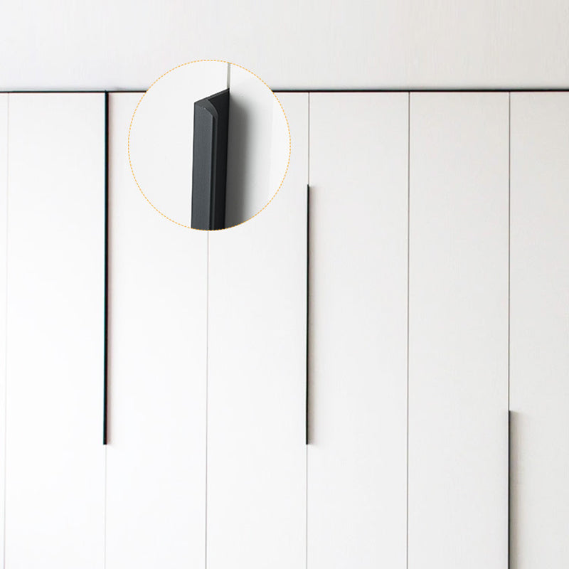 Aluminum Alloy Cabinet Pulls Handles Embedded Wardrobe Drawer Metal Pulls with 15mm Self-Tapping Screw