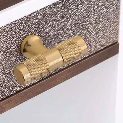 Closet T-Shape Bar Pull Handle Aluminum Profile Knob Kitchen Bedroom Cabinet Single Screw Hole Handle with 22mm Screw