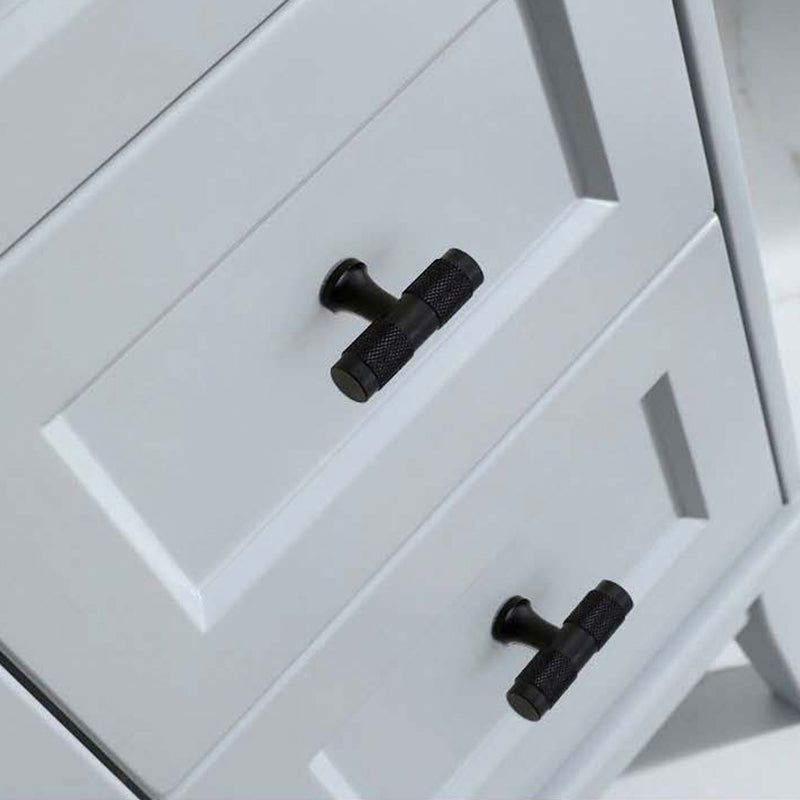 Closet T-Shape Bar Pull Handle Aluminum Profile Knob Kitchen Bedroom Cabinet Single Screw Hole Handle with 22mm Screw