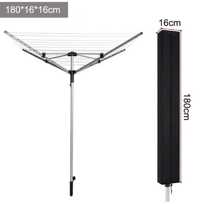 180 x 16 x 16cm Folding Clothes Rack Dust-Proof Cover 210D Oxford Portable Clothes Drying Rack Drawstring Bag