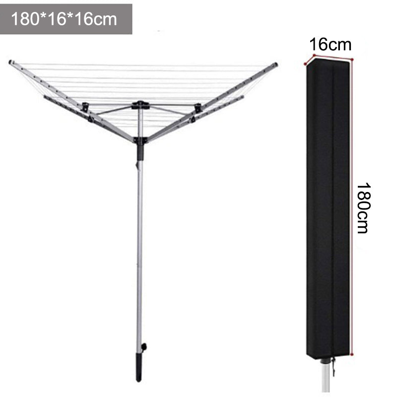 180 x 16 x 16cm Folding Clothes Rack Dust-Proof Cover 210D Oxford Portable Clothes Drying Rack Drawstring Bag