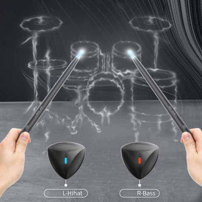NX05 1 Pair Air Drum Sticks Home Electronic Drum Practice Somatosensory Air Drum Sticks with Bluetooth Speaker