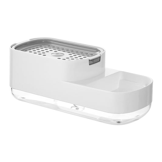 Manual Pressing Sponge Detergent Dispenser Liquid Dish Soap Dispenser Sponge Storage Box for Kitchen