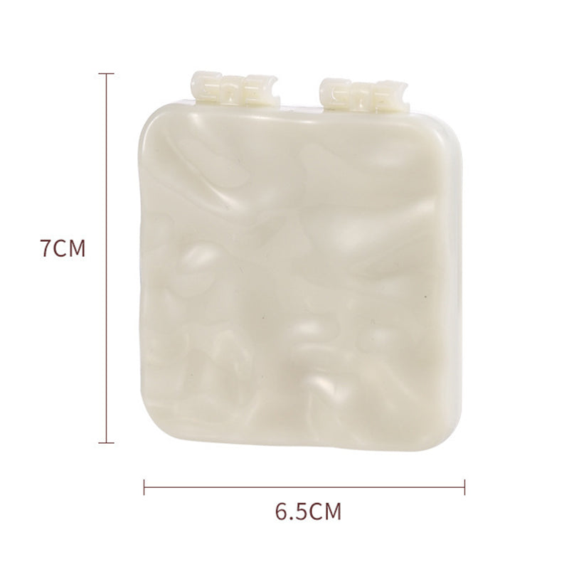 Mini Double Side ABS+Glass Electroplated Makeup Mirror Portable Folding Women Makeup Mirror