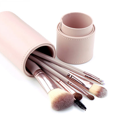 7Pcs / Set Makeup Brush Soft Bristles Wood+Aluminum Handle Foundation Blush Concealers Eyeshadow Brushes Kit