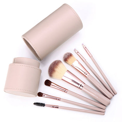 7Pcs / Set Makeup Brush Soft Bristles Wood+Aluminum Handle Foundation Blush Concealers Eyeshadow Brushes Kit