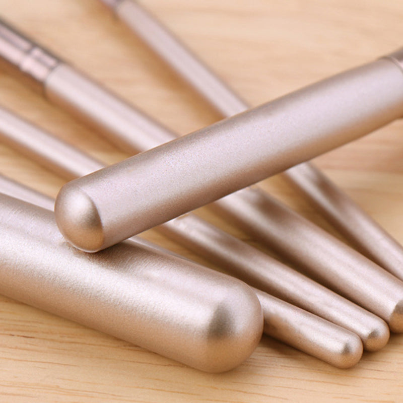 7Pcs / Set Makeup Brush Soft Bristles Wood+Aluminum Handle Foundation Blush Concealers Eyeshadow Brushes Kit