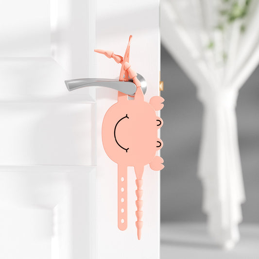 Cartoon Crab Shape Silent Lock Quiet Door Closer Silencer Slamming Latch Cover Doors Noise Preventer