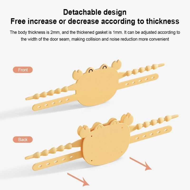 Cartoon Crab Shape Silent Lock Quiet Door Closer Silencer Slamming Latch Cover Doors Noise Preventer