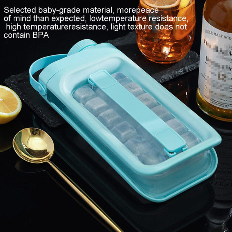 2 in 1 Ice Cube Mold Kettle Portable 17 Grids Ice Maker Bottle (BPA Free, No FDA Certificate)