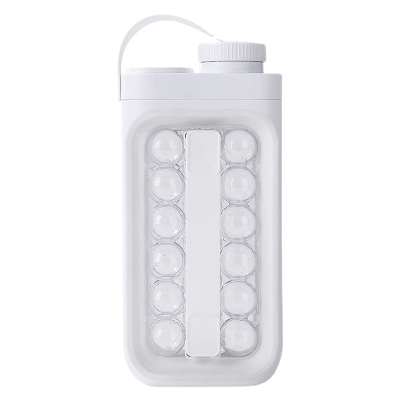 2 in 1 Portable 17 Grids Ice Ball Maker Bottle Round Ice Mold Kettle (BPA Free, No FDA Certificate)