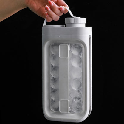 2 in 1 Portable 17 Grids Ice Ball Maker Bottle Round Ice Mold Kettle (BPA Free, No FDA Certificate)